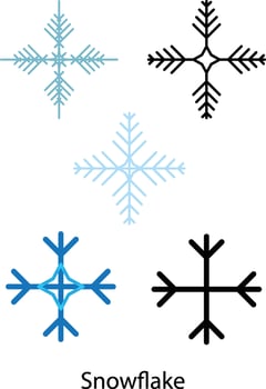 Snowflake illustration on white board vector