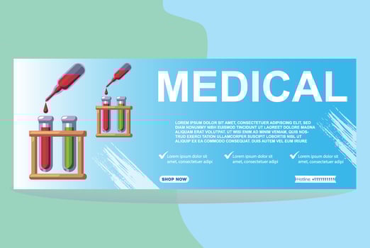 medical banner design template vector