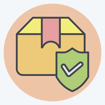Icon Cargo Insurance. related to Finance symbol. color mate style. simple design editable. simple illustration vector