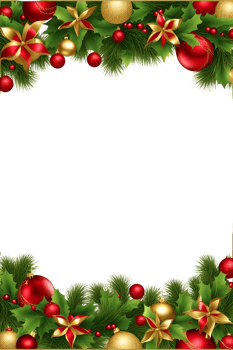 AI generated Christmas border frame PNG transparent background
