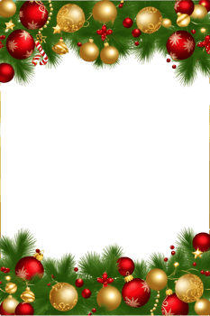 AI generated Christmas border frame PNG transparent background