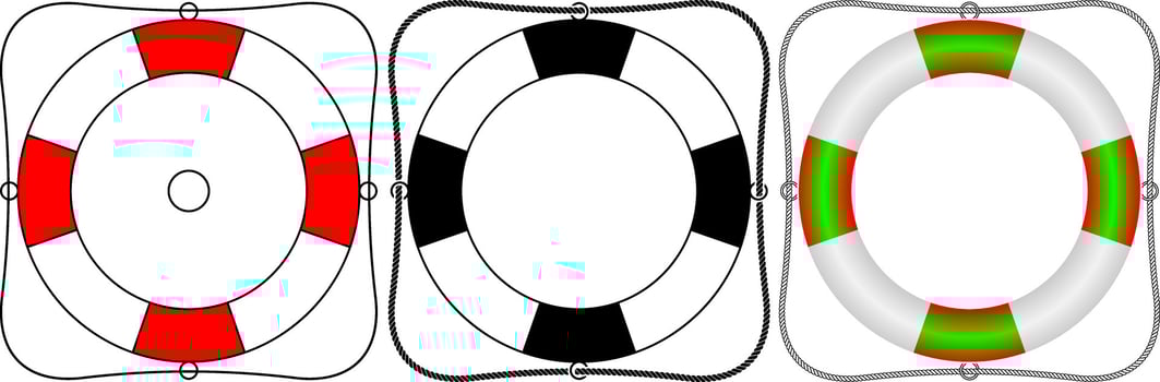 lifesaver icon set vector