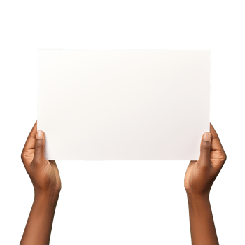 AI generated Placard png isolated on transparent background