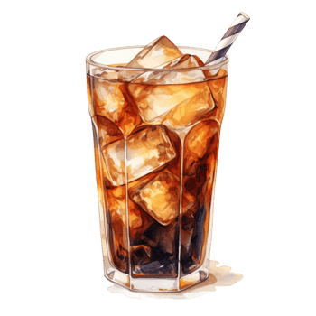 AI generated Cold Brew is Coffee brewed with cold water, usually served over ice,,with transparent background. png