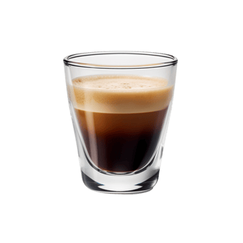 AI generated Ristretto, A shorter and more concentrated espresso shot on transparent background. png