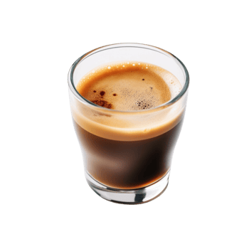 AI generated Ristretto, A shorter and more concentrated espresso shot on transparent background. png