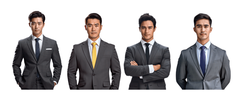 AI generated Collection set of senior business on white transparent background. png