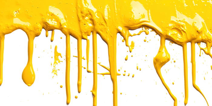 AI generated Yellow Paint Drips on Transparent Background, Fluid Art Design, Dynamic Flow of Vibrant Color, Perfect for Abstract and Artistic Backgrounds png