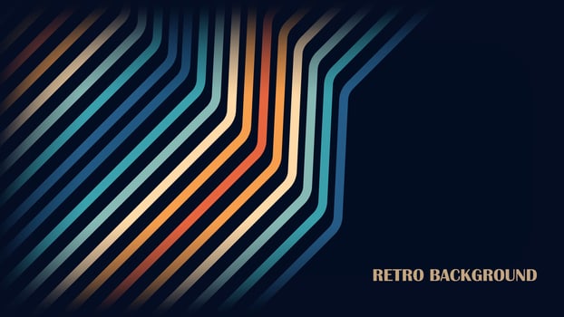 Vector retro background with minimalist vintage line