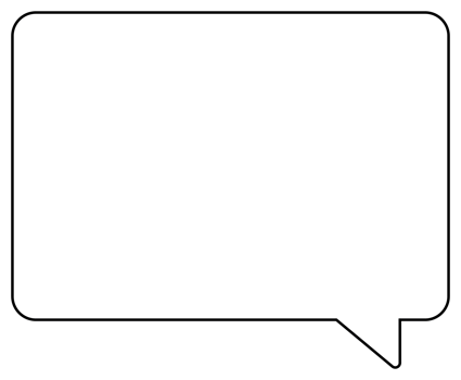 Blank speech bubble. Flat design illustration. png