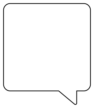 Blank speech bubble. Flat design illustration. png