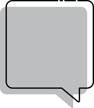 Blank speech bubble. Flat design illustration. png