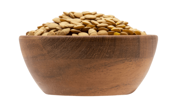 Lentils in wooden bowl png