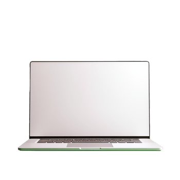 AI generated laptop blank screen png isolated on transparent background