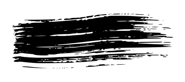 Black brush stroke on white background vector