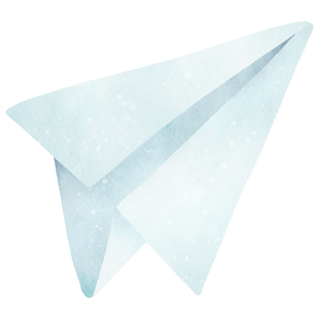 Paper plane watercolor png