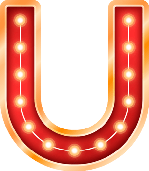 Light Bulb Alphabet Letter U png