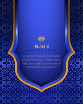 Blue islamic background with light effects vector