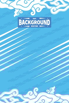 blue pattern mega mendung batik cirebon Free Vector