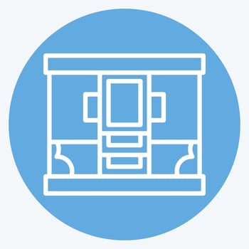 Icon Wardrobe. related to Home Decoration symbol. blue eyes style. simple design editable. simple illustration vector
