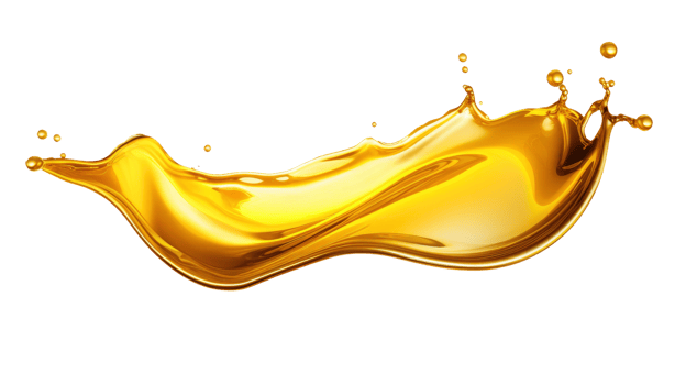 AI generated Golden oil splash cut out png