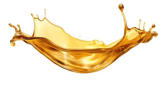 AI generated Golden oil splash cut out png