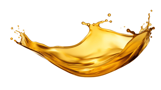 AI generated Golden oil splash cut out png