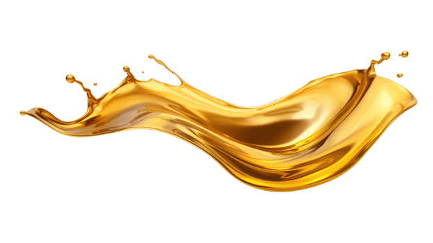 AI generated Golden oil splash cut out png