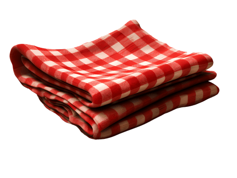 AI generated Red checkered tablecloth PNG
