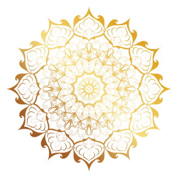 Golden mandala.Mandala de lujo .color dorado png