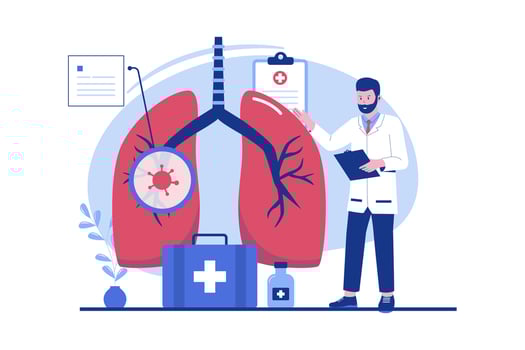 Pulmonology concept illustration vector