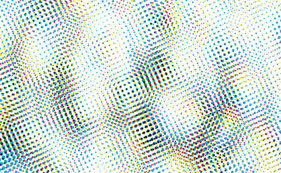 a background with a lot of cmyk dots, abstract  halftone dot, for design extra effect  grunge dot effect vector