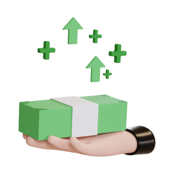 AI generated Businessman hand with money bundle png