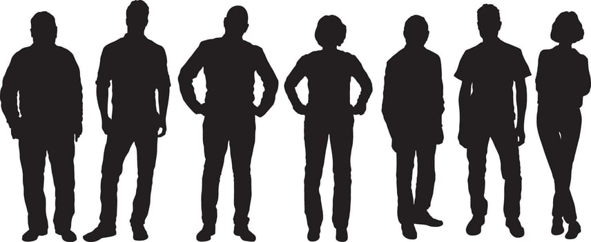 People silhouettes 46 vector