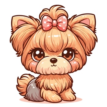 Yorkshire Terrier Puppy Cartoon vector