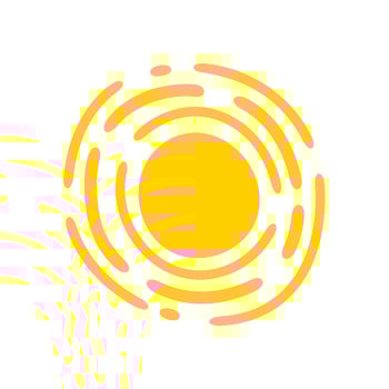 Simple hand drawn cartoon sun. morning weather decorative elements for children vector