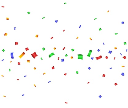 Colorful celebration banner confetti. vector