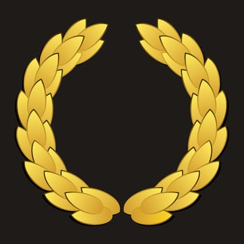 Laurel wreath Gold vector