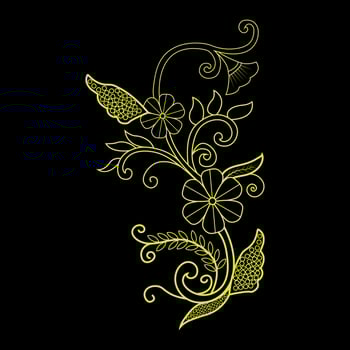Vector vector outline illustration for antistress coloring book a vase with flower bouquet