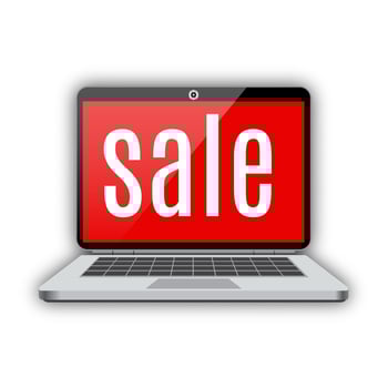 notebook laptop sale vector