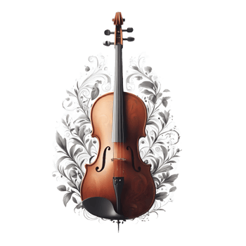 AI generated An isolated cello musical instrument cutout object on transparent background, PNG file