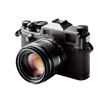AI generated An isolated camera cutout object on transparent background, PNG file