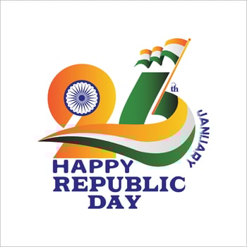 Indian republic day 26th january background vector