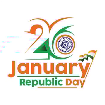 Indian republic day 26th january background vector