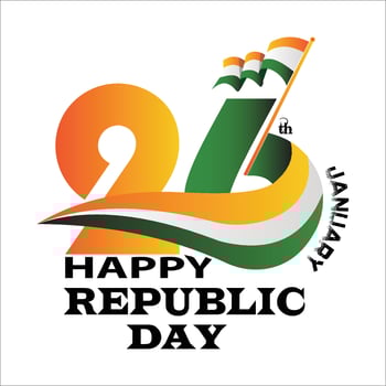 Indian republic day 26th january background vector