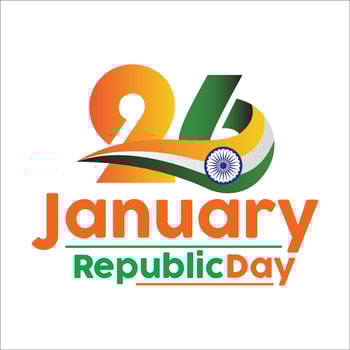 Indian republic day 26th january background vector