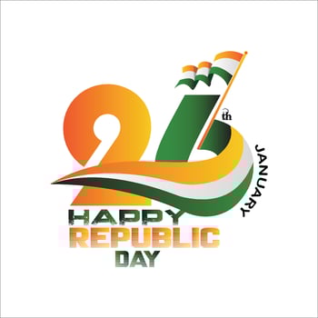Indian republic day 26th january background vector