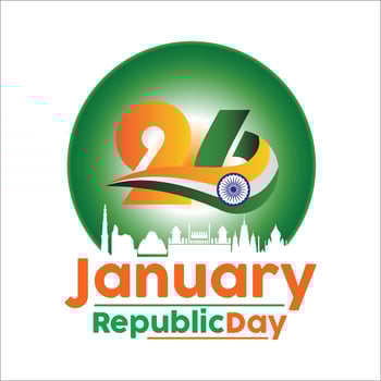 Indian republic day 26th january background vector