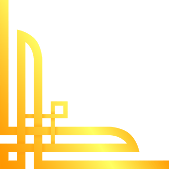 golden china corner pattern border frame design for decoration graphic png