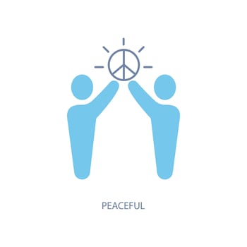 peaceful concept line icon. Simple element illustration. peaceful concept outline symbol design. vector